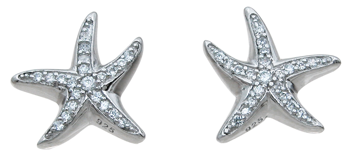 Sterling Silver Star Fish Earrings