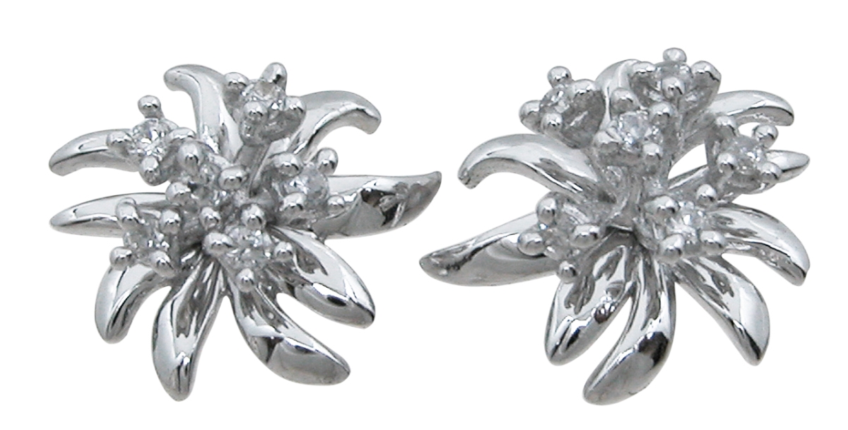 Sterling Silver Flower Earrings