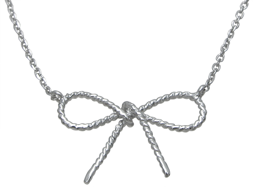 Picture of Sterling Couture n6961 Sterling Silver Bow Tie Necklace