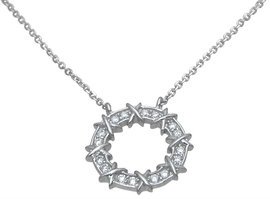 Picture of Sterling Couture n6962 17 mm Sterling Silver Necklace