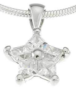 925 Sterling Silver Fashion Pendant, Platinum Finish