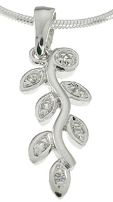 925 Sterling Silver Fashion Pendant, Platinum Finish