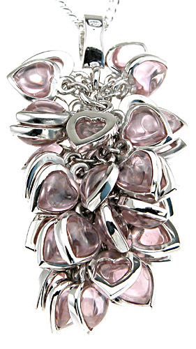 925 Sterling Silver Fashion Bezel Pendant, Rhodium Finish