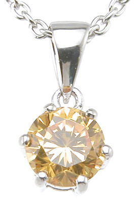 p6432 925 Sterling Silver Brilliant Fashion Prong Pendant, Rhodium Finish