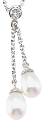 p6442 925 Sterling Silver Pear Shape Fashion Bezel Pendant, Rhodium Finish