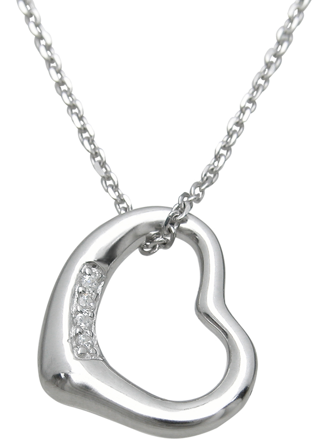 13 & 15 mm Sterling Silver Heart Pendant