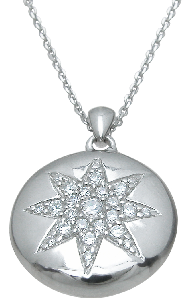 22 & 19 mm Sterling Silver Heart Pendant