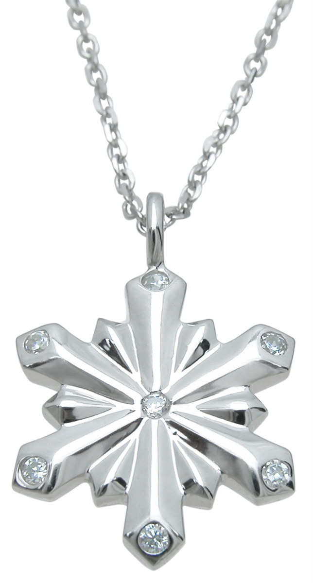 pc6917 Sterling Silver Snow Flake Pendant