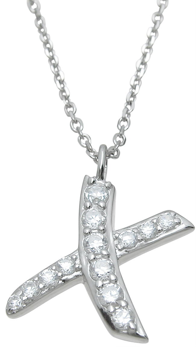Sterling Silver X Pendant