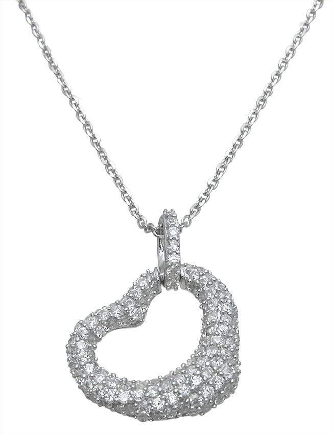 17 & 18 mm Sterling Silver Heart Pendant