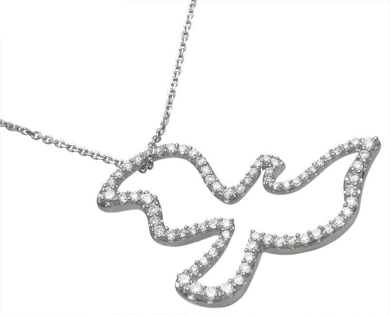 Sterling Silver Peace Dove Pendant