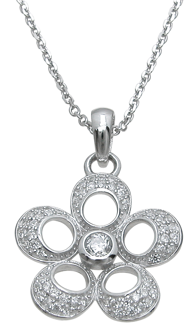 Sterling Silver Flower Pendant