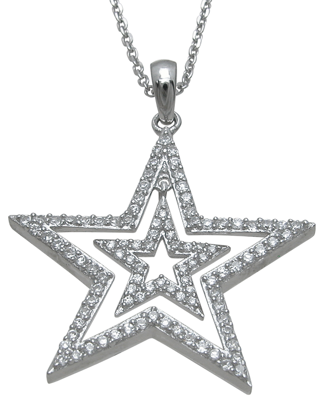 pc6952 Sterling Silver Star Pendant