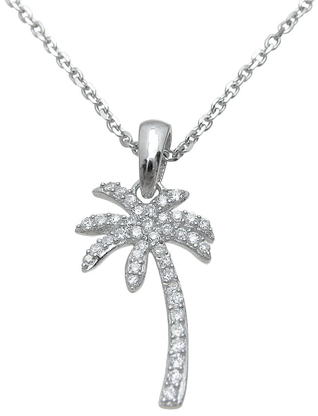 Sterling Silver Palm Tree Pendant