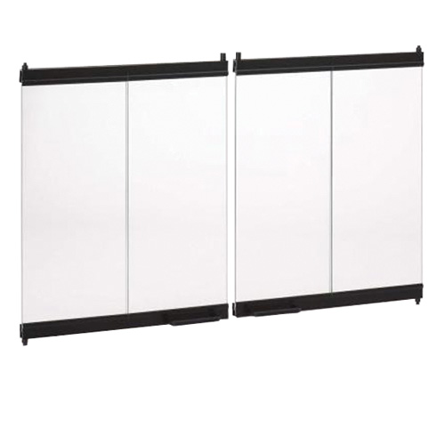 42 in. Extruded Aluminum Bi-Fold Doors - Black