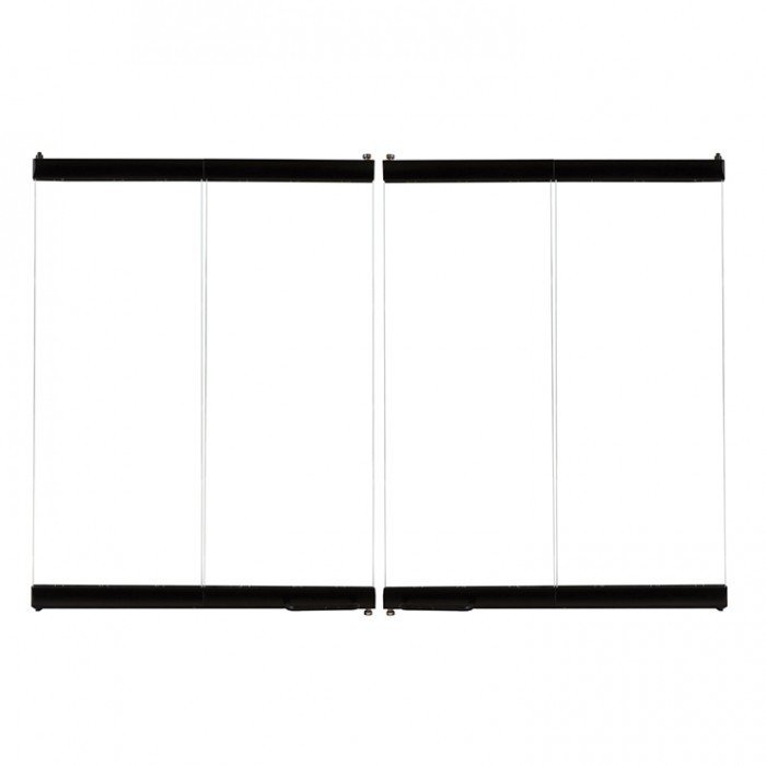50 in. Extruded Aluminum Bi-Fold Doors with Door Track & Rail - Black