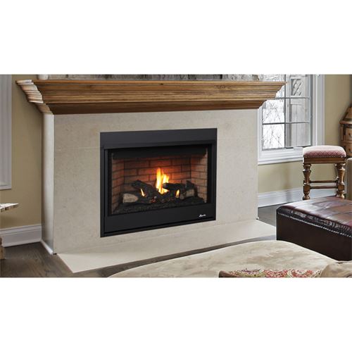33 in. DRT 2000 Direct Vent Top Vent Electronic Ignition Fireplace, Propane - Black