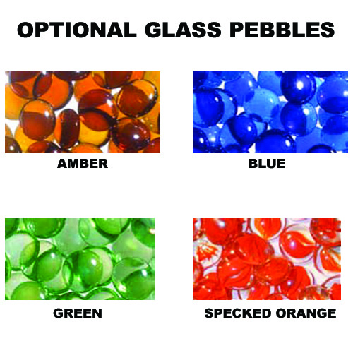 GP43C Smooth Glass Pebbles - Clear