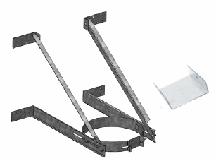 0.75 Stainless Steel Adj Wall Support