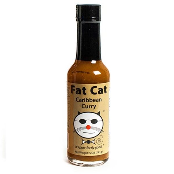 Picture of Fat Cat Gourmet Hot Sauces CARIB-CURRY Caribbean Curry Scotch Bonnet Pepper Sauce