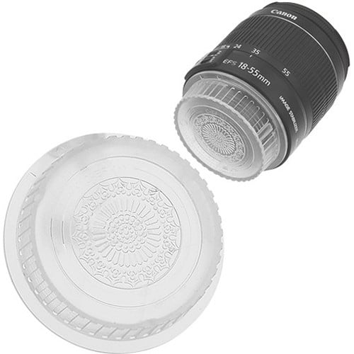 Picture of Fotodiox Cap-Rear-EOS-Clear Designer Rear Lens Cap for All Canon EOS Lenses & Fits EF & EFS, Clear