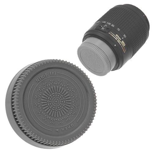 Picture of Fotodiox Cap-Rear-Nikon-Grey Designer Rear Lens Cap for All Nikon & Nikkor F Lenses, Grey