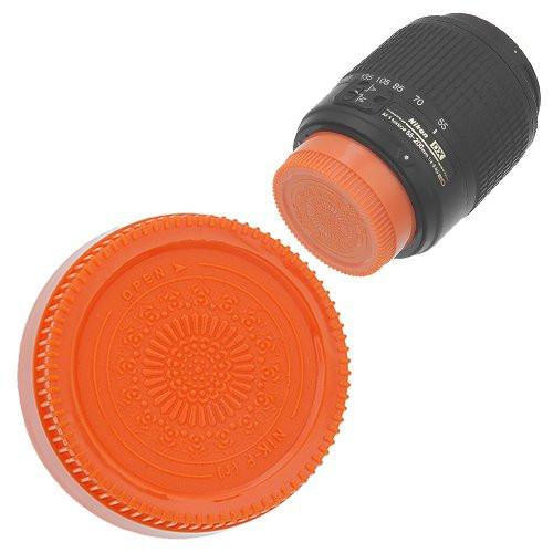 Picture of Fotodiox Cap-Rear-Nikon-Orange Designer Rear Lens Cap for All Nikon & Nikkor F Lenses, Orange