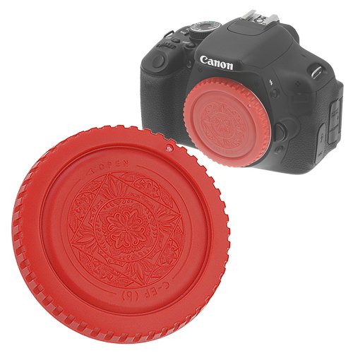 Picture of Fotodiox Cap-Body-EOS-Red Designer Body Cap for All Canon EOS EF & EFS Camera, Red