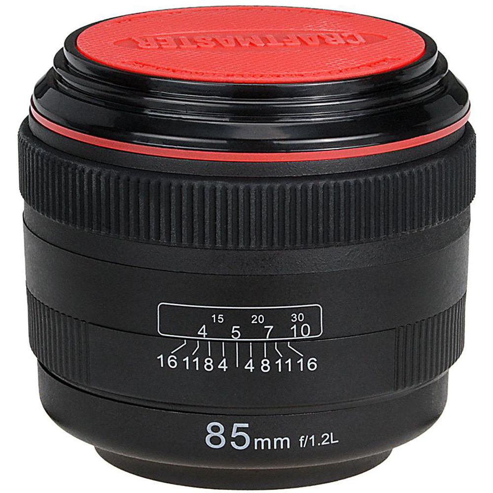 Picture of Fotodiox Lenz-Coaster-BlkRed Craft Master Lenzcoaster Camera Lens Replica Coaster&#44; Black & Red