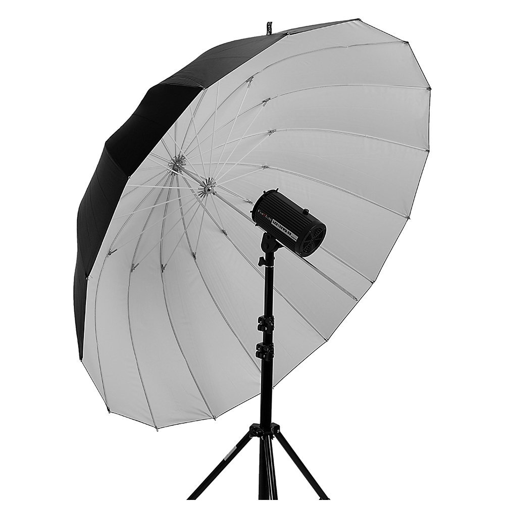 Picture of Fotodiox Umbrella-50in-Blk-Wht 50 in. Pro 16-Rib Parabolic Umbrella&#44; Black & White