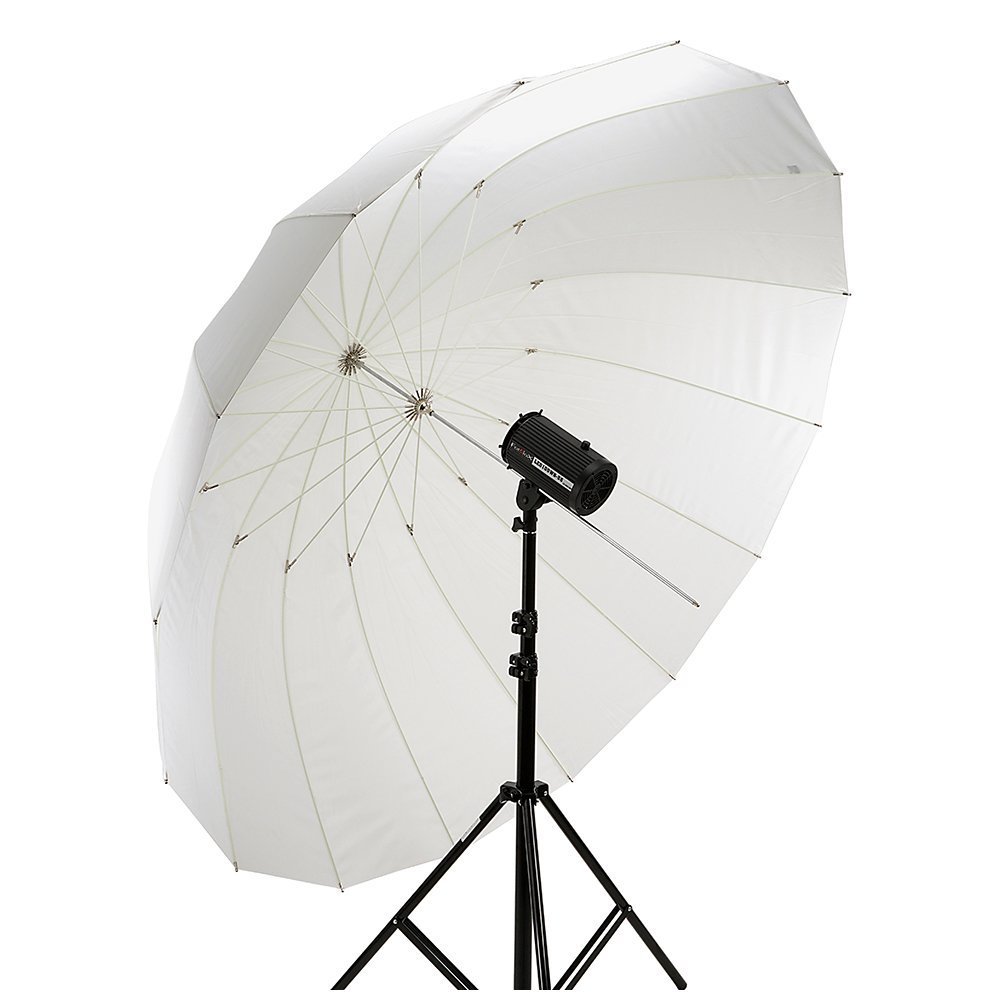 65 in. Pro 16-Rib Parabolic Umbrella, Shoot-Through Diffusive