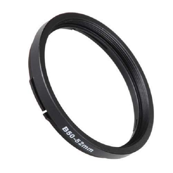 Step-Ring-Hassy-B50-52mm 52 mm Step Up Filter Adapter Ring for Hasselblad Bayonet B50, Anodized Black