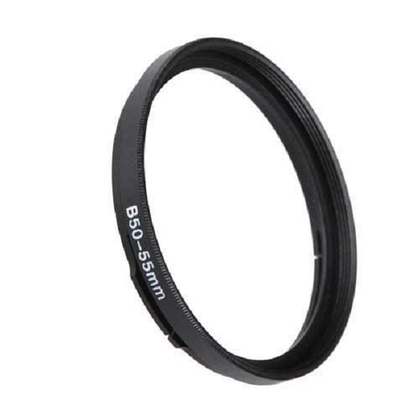 Step-Ring-Hassy-B50-55mm 55 mm Step Up Filter Adapter Ring for Hasselblad Bayonet B50, Anodized Black