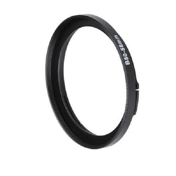 Step-Ring-Hassy-B50-58mm 58 mm Step Up Filter Adapter Ring for Hasselblad Bayonet B50, Anodized Black