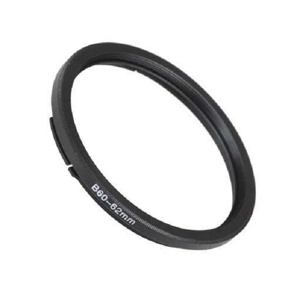 Step-Ring-Hassy-B60-62mm 62 mm Step Up Filter Adapter Ring for Hasselblad Bayonet B60, Anodized Black