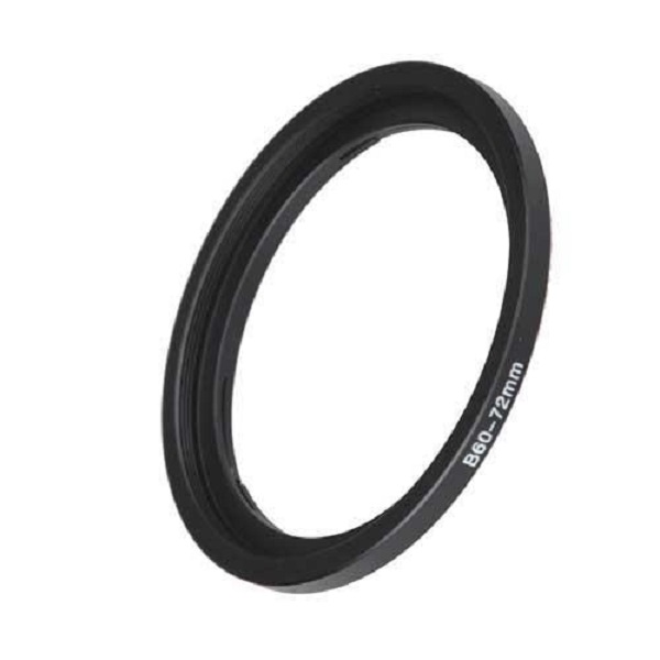 Step-Ring-Hassy-B60-72mm 72 mm Step Up Filter Adapter Ring for Hasselblad Bayonet B60, Anodized Black
