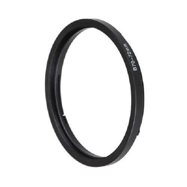 Step-Ring-Hassy-B70-72mm 72 mm Step Up Filter Adapter Ring for Hasselblad Bayonet B70, Anodized Black
