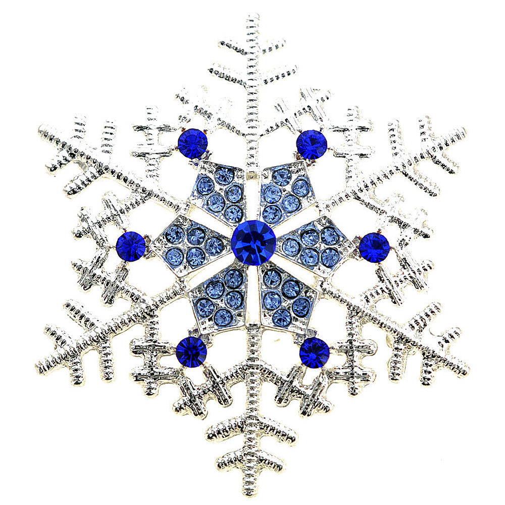Picture of Fantasyard Christmas Snowflake Crystal Pin & Pendant - Blue - 2 x 2.25 in.