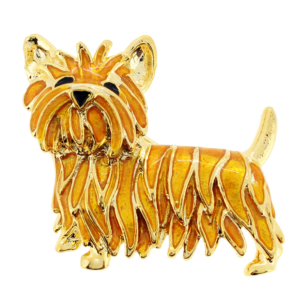 Picture of Fantasyard Scottie West Terrier Dog Crystal Pin Brooch - Brown - 1.25 x 1.25 in.