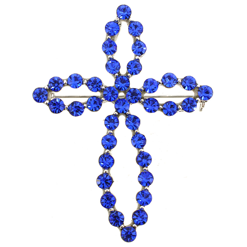 Picture of Fantasyard Cross Pin & Pendant - Sapphire Blue - 1.875 x 2.375 in.