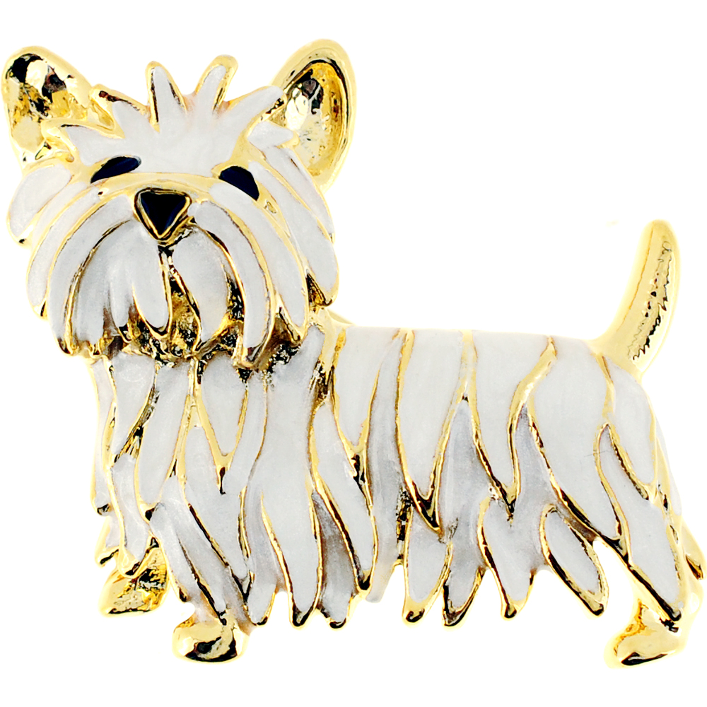 Picture of Fantasyard Scottie West Terrier Dog Pin Brooch - White - 1.375 x 1.25 in.