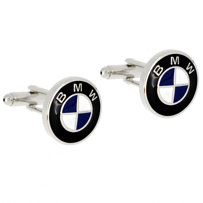 Picture of Fantasyard BMW Logo Automotive Car - Cufflinks - Black & Blue - 0.75 x 0.75 in.