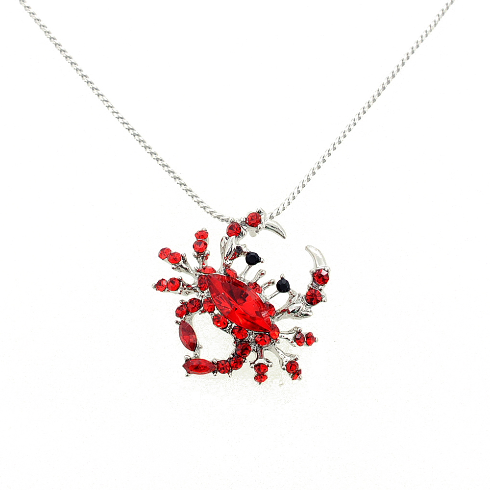 Picture of Fantasyard Crystal Crab Pendant - Red - 1.375 x 1.375 in.
