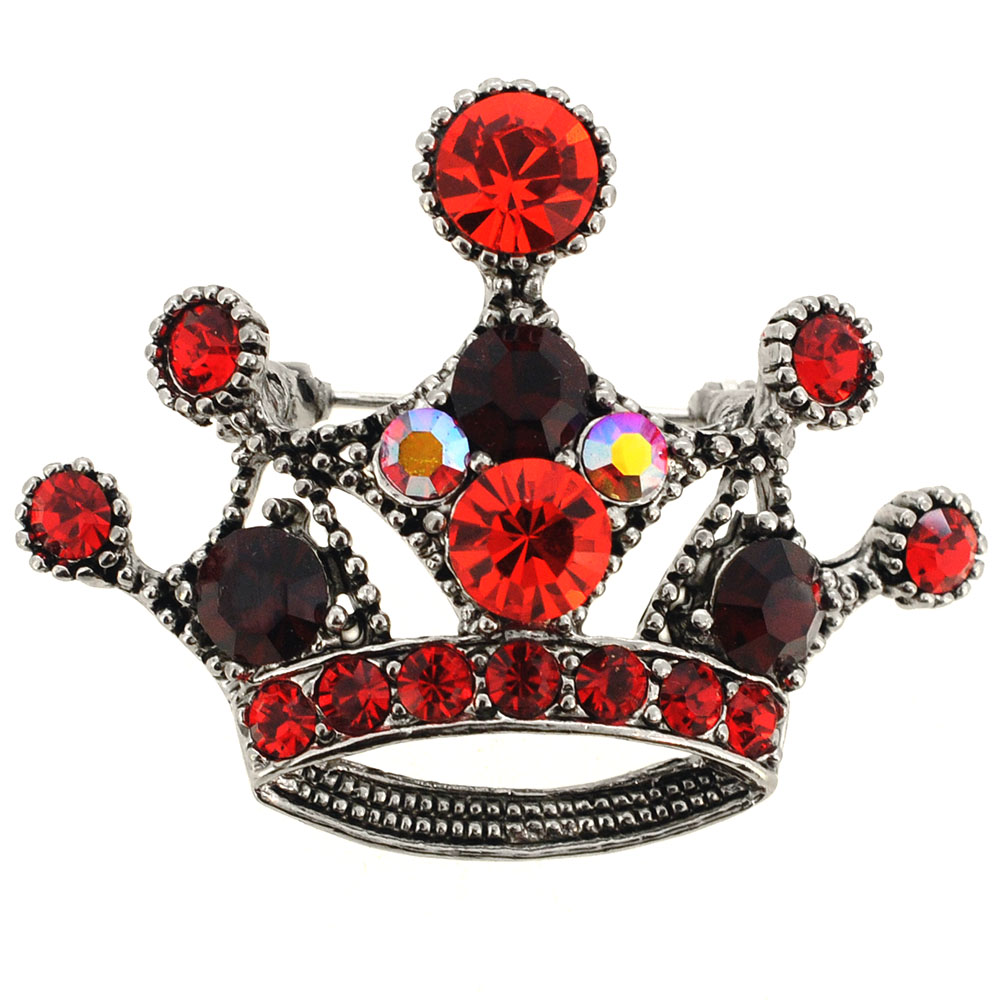 Picture of Fantasyard 1000591 Crown Brooch Pin&#44; Red