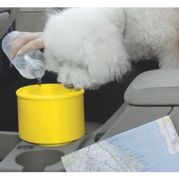 Picture of Furry Travelers 891561002127 To Go Pet Bowl, Yellow