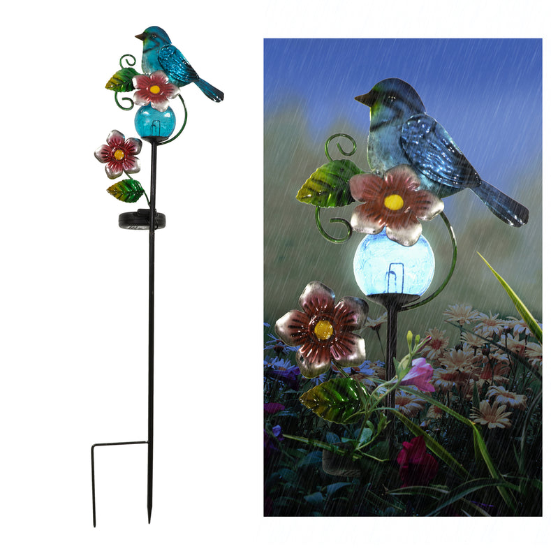 Cardinal & Blue Jay Solar Light Garden Stake