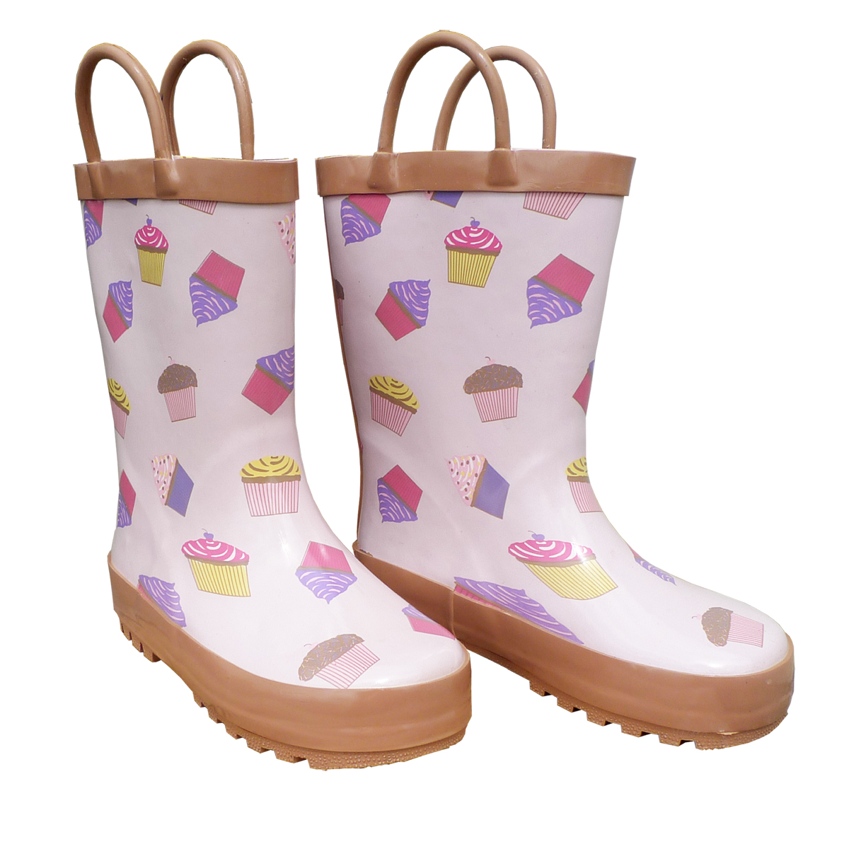 FOX-600-46-8 Childrens Pink Cupcakes Galore Rain Boot - Size 8