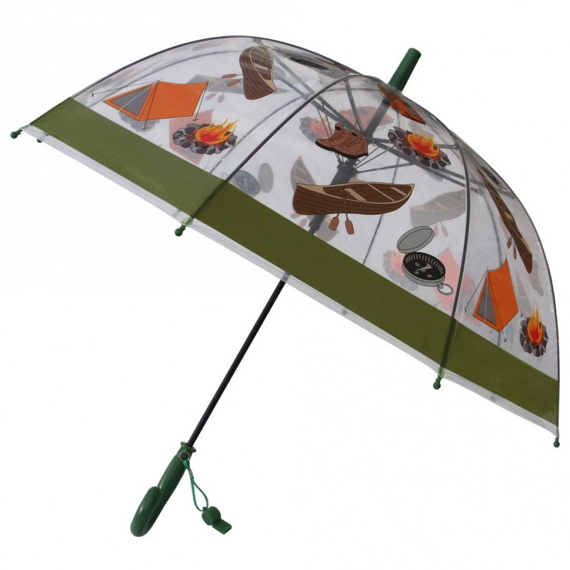 FOX-622-37 Childrens Camping Umbrella, Clear & Green