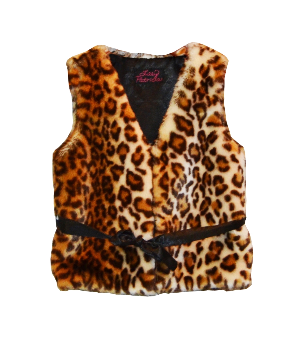 Leopard Vest, Brown - Medium