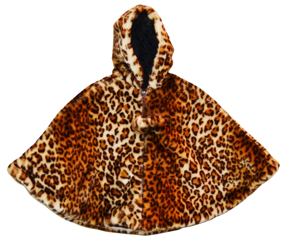 Picture of Foxfire for Kids FOX-701-10-XS Leopard Poncho, Brown - Extra Small